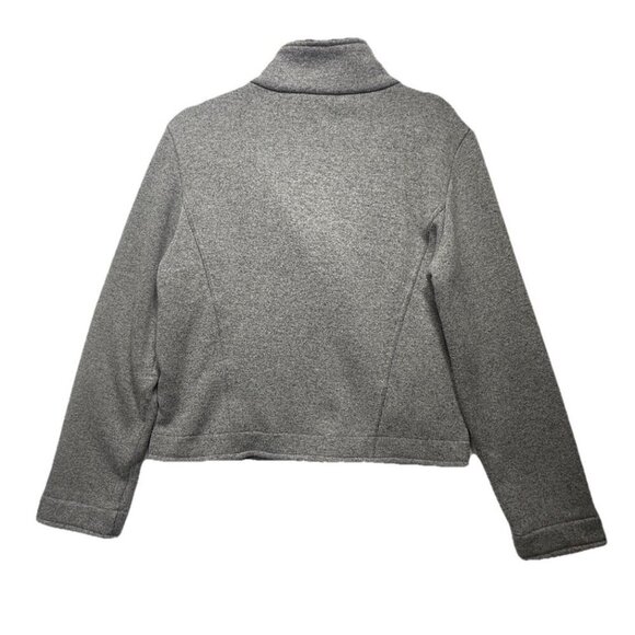 EILEEN FISHER Moto Jacket Women’s Charcoal Wool Blend Asymmetrical Zip Size M - Picture 2 of 10